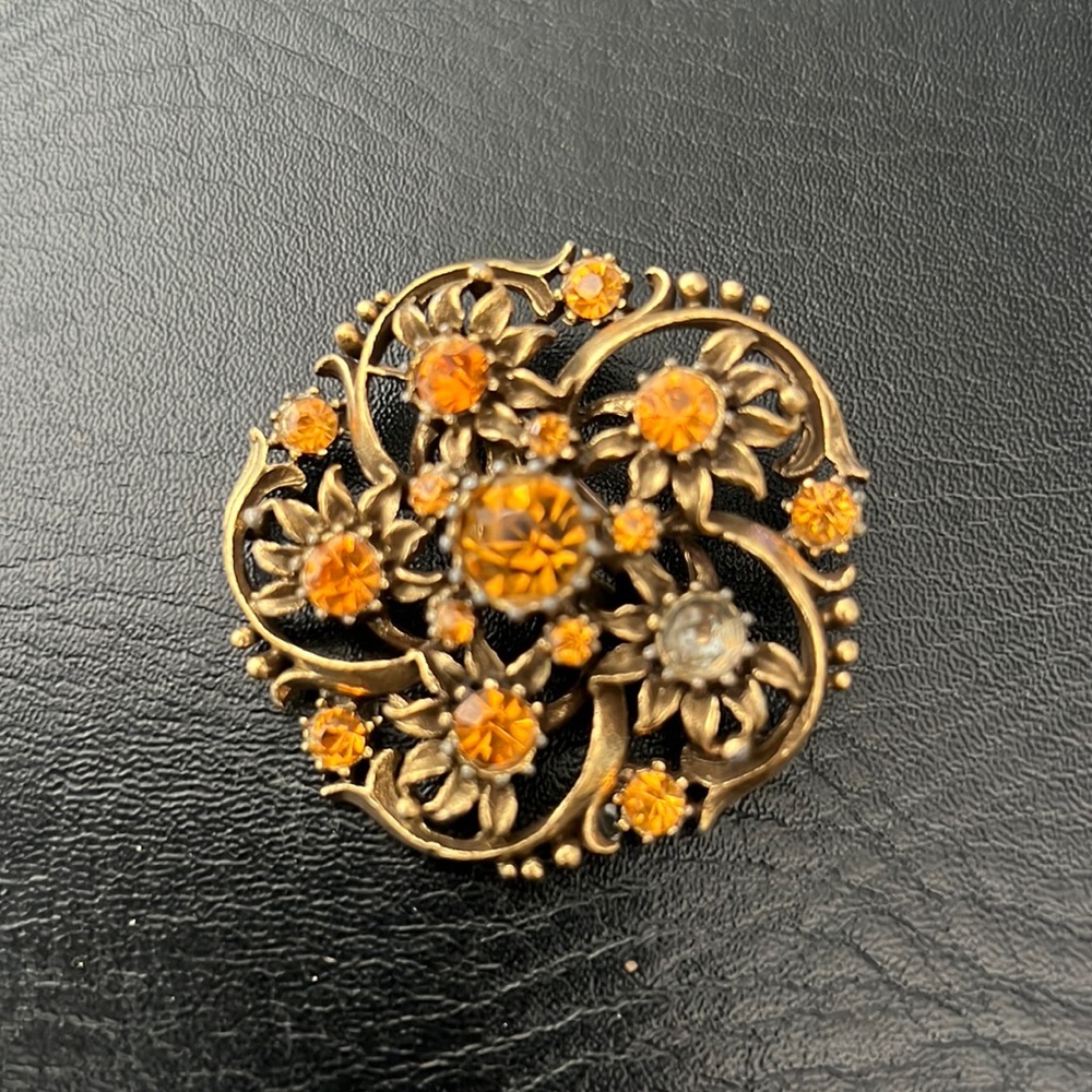 Orange Brooch